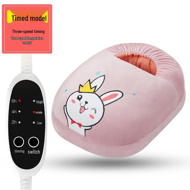 Plush Electric Foot Warmer with Timer