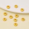 100pcs Flat Round Spacer Beads 18K Gold Plated Necklace Spacer Beads  Jewelry Making Accessory
