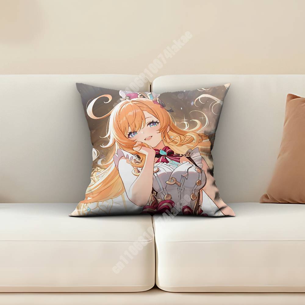 Genshin Impact Escoffier Sofa Couch Pillow Cover Cushion Case Cozy Bedroom Accent Studio Furnishing