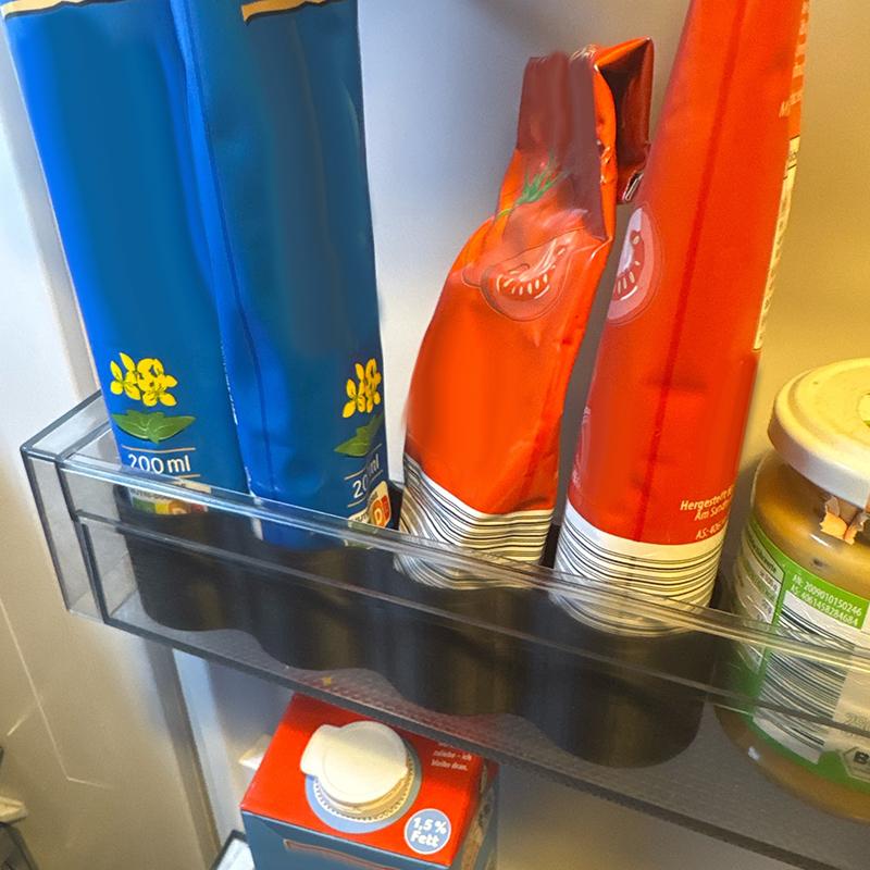 For Mustard, Mayo, Tomato Paste Etc Refrigerator Tube Storage Rack Fridge Plastic Tube Holder Storage Box Space-Saving