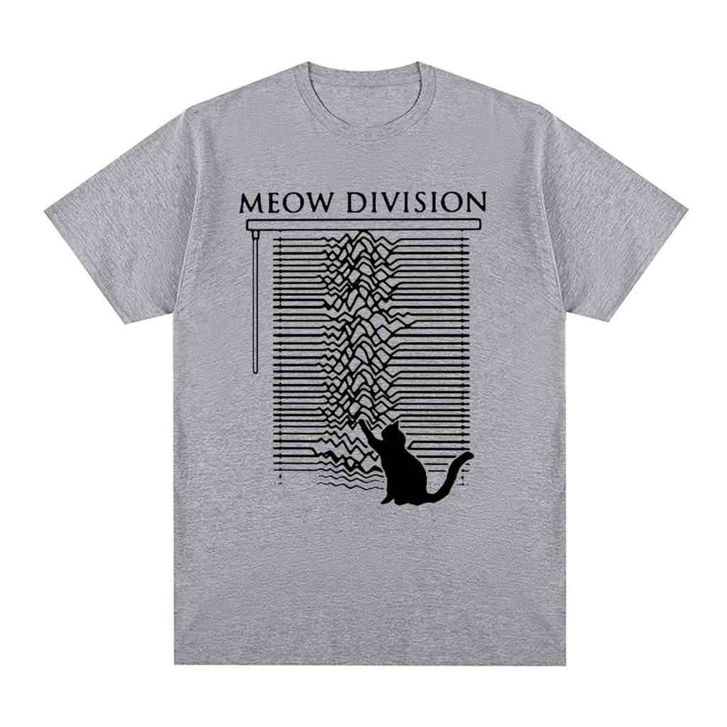 Joy Division Unknown Pleasure Katze Vintage T-Shirt Mode 80er Post Punk Band Baumwolle Herren T-Shirt Neues T-Shirt T-Shirt Damen Tops