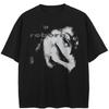 Streetwear T-Shirt με Μεγάλο Γραφικό Πρόσωπο Βαμβακερά Unisex Μπλούζες Καλοκαιρινή Κοντομάνικη Μπλούζα