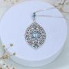 Antique Garnet Pendant: Large Sterling Silver Multi-Stone Design