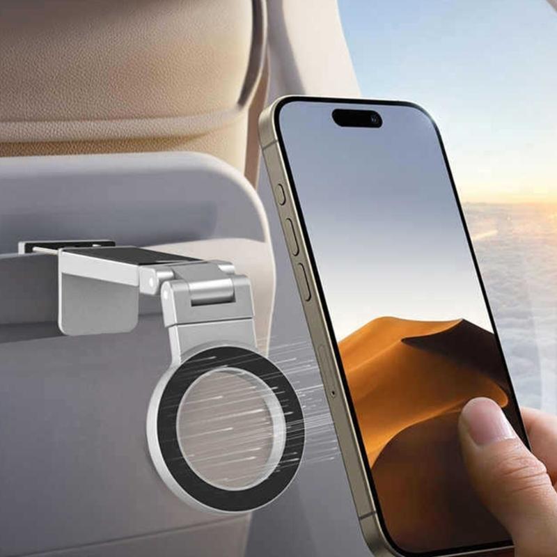 Portable Phone Mount Stand for Airplanes Train Desktop Use Magnetic Holder Adjustable Stand Foldable Hands Less Viewing