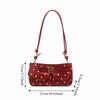 Schnalle Gepunktete Umhängetasche Herzanhänger Crossbody-Tasche Individuelle Quadratische Achseltasche Pendeln