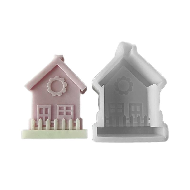 

Versatile Candle Moulds Hand-Making Soap Molds House Shape Clay Mould Silicone Material Gift for DIY Hand-Making Lover 1