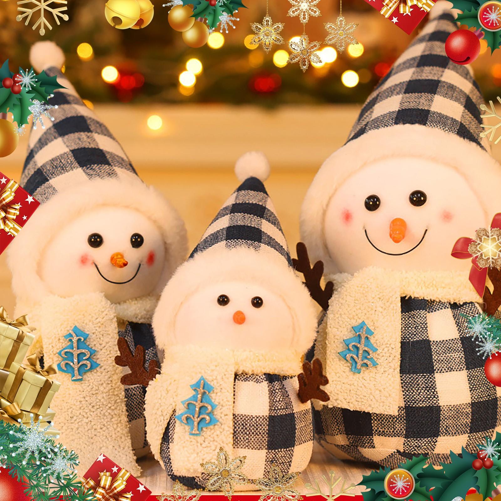 

Рождественская кукла-снеговик Рождественская кукла Украшения Праздничные подарки Декорации для оформления витрин торговых центров One Size