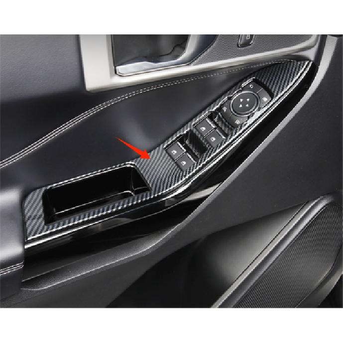 Carbon Fiber Window Lift Panel Armrest Cover Trim For - Ford Explorer 4P