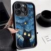 Beautiful Star Black Cat Silicone Case IPhone 15 14 13 12 11 Pro Max 7 8 Plus X XR XS Max Shockproof Soft Cover