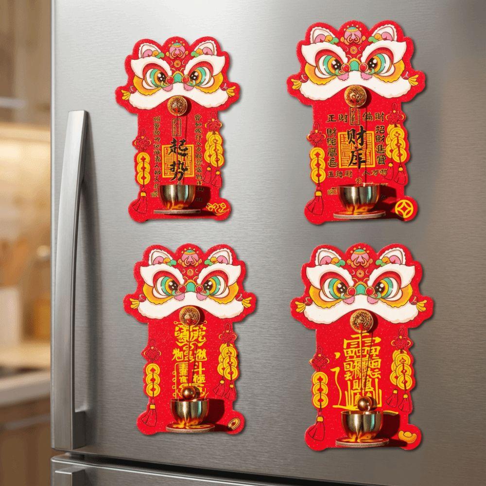 Creative Entrance Door Bells Dopamine Chinese New Year Ornament  for Refrigerator