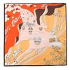 Mulberry silk scarf  new retro winter beautiful ginkgo printing four seasons shawl sunscreen dual-purpose