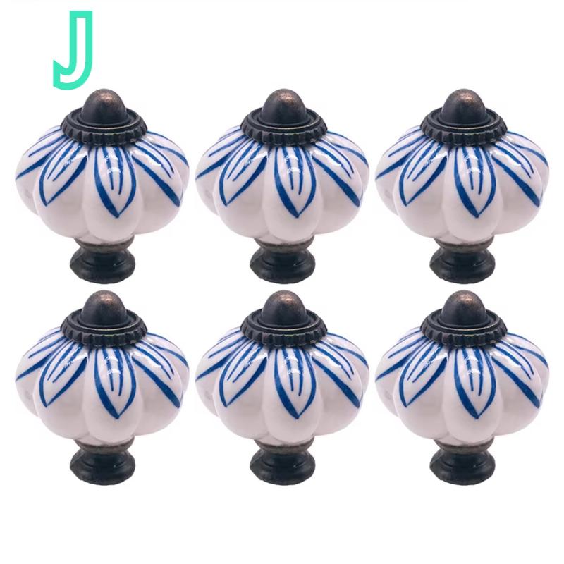 6/10pcs Pumpkin Knob Clear Handle Pulls Cabinet Drawer single hole handle Decor Kitchen Dresser Hooks