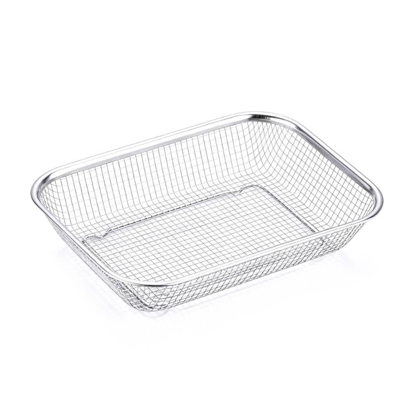 Dishwasher Basket Stainless Steel Dishwasher Silverware Holder Mesh Drain Safe Multifunctional Rectangular Small