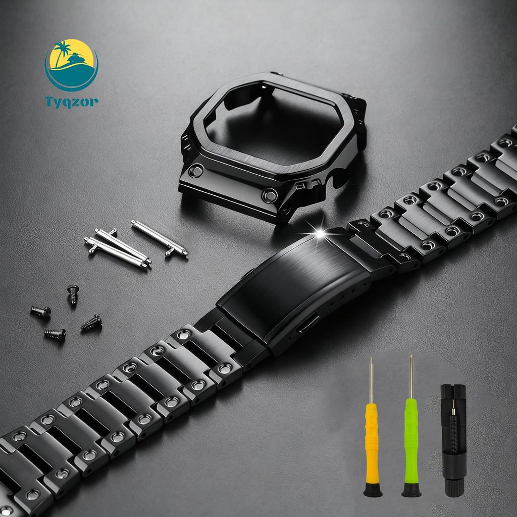 Watch Replacement Parts Set with Compatible with and Fully Forged 316L Stainless Steel Waterproof and [Tyqzor] Men's Tools, G-SHOCK DW-5600/5000/5025,