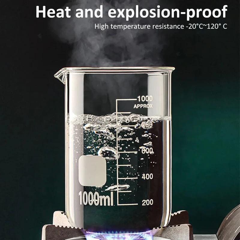 Glass Measuring Cup High Borosilicate Clear Scale Cup Heat-resisting Laboratory Beaker Kitchen Baking 50/100/150/250/500ML