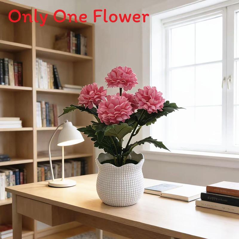 Miniature Chenille Chrysanthemum Home Decor With Plastic And Silk Material For Office And Gift Displays