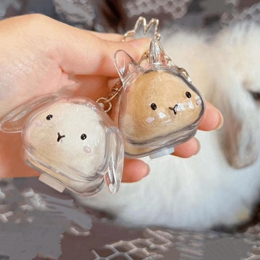 Handmade Rabbit Hair Storage Box Dog Hair Storage Container  Backpack Charm