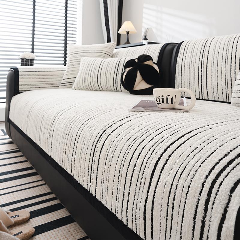 High-end Straight-row Sofa Cushion, Universal Anti-slip Cushion Cover for All Seasons, Cloth Cover, New Spring Style