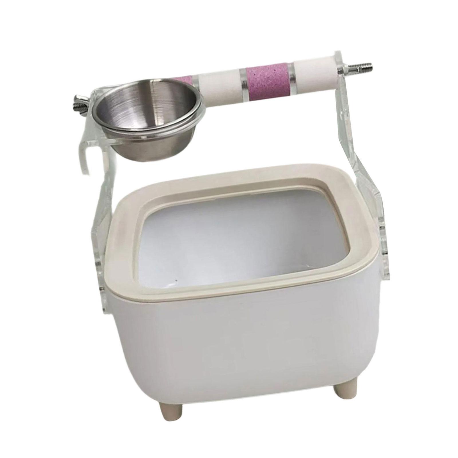 

Easy Potty Training Bird Stand with Removable Bucket for Parakeets Cockatiels Lovebird Bird Grinding Standing Perches S