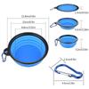 350ML Hundefutternapf Futterspender Katze Trinkwasser Faltbar Silikon Haustier Reise Näpfe Faltbarer Becher Schale Mit Karabiner Haustierbedarf
