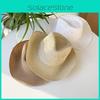 Classic Sunshade Cowboy Hat With Sequins For Summer Outings