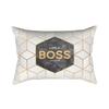 Geometric Letter Peach Leather Velvet Pillowcase Office Car Pillowcase