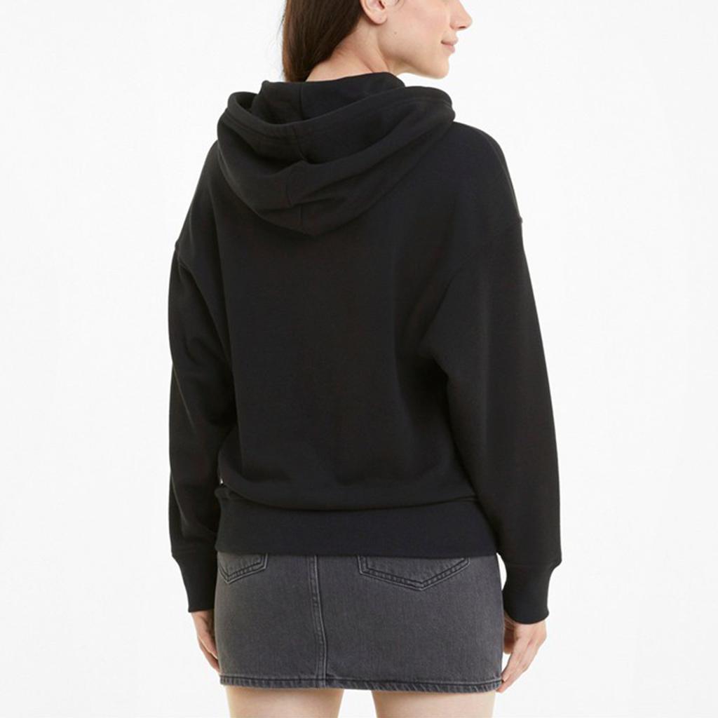 Puma Classics Logo Print Sport Pullover Hoodie Women Tops Lead 531385-51