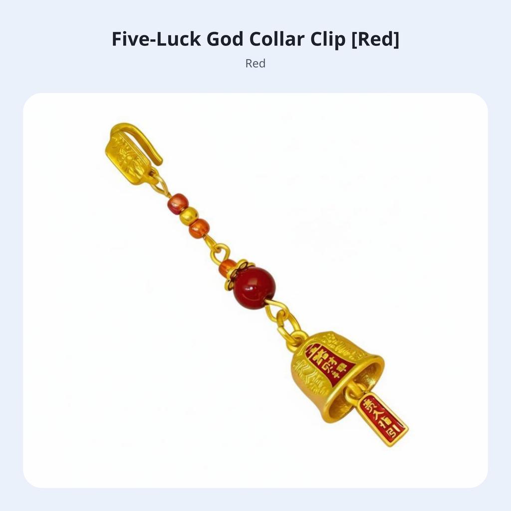 Five Fortune Gods Cheongsam Brooch, Cloisonné Oil Drip chime charm, auspicious Wealth hanging accessory