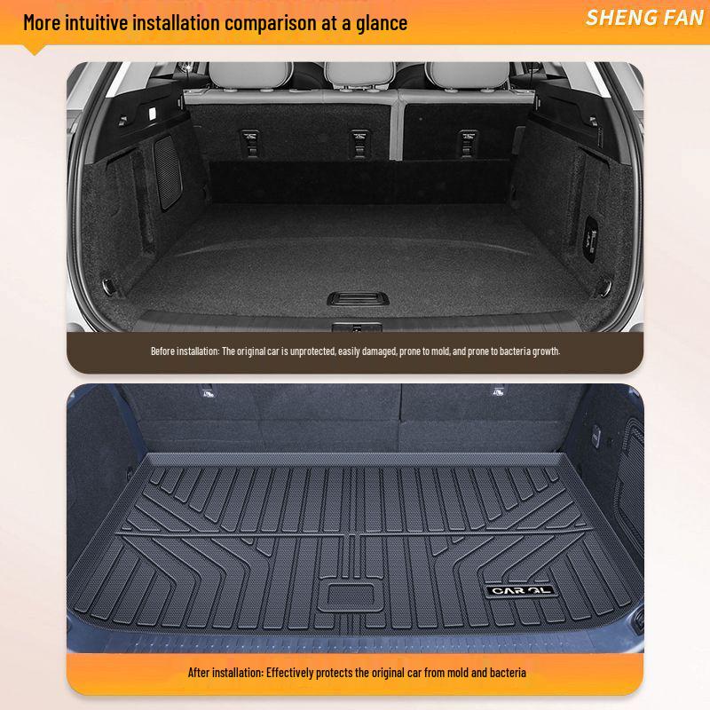 Equation Leopard 5 TPE Trunk Mat - 25 Model Thickened Cargo Mat for Car Interiors