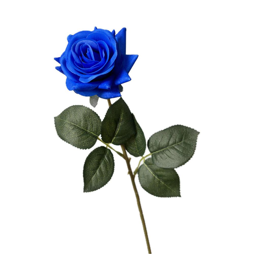 Single Branch Simulated Rose, Glued Moisturizing Rose Curled Edge Rose Simulated Bouquet Home Decoration