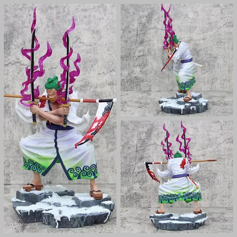 

One Piece Wano Zoro Purgatory Onigiri Figure: Three-Sword Style Pirate Hunter