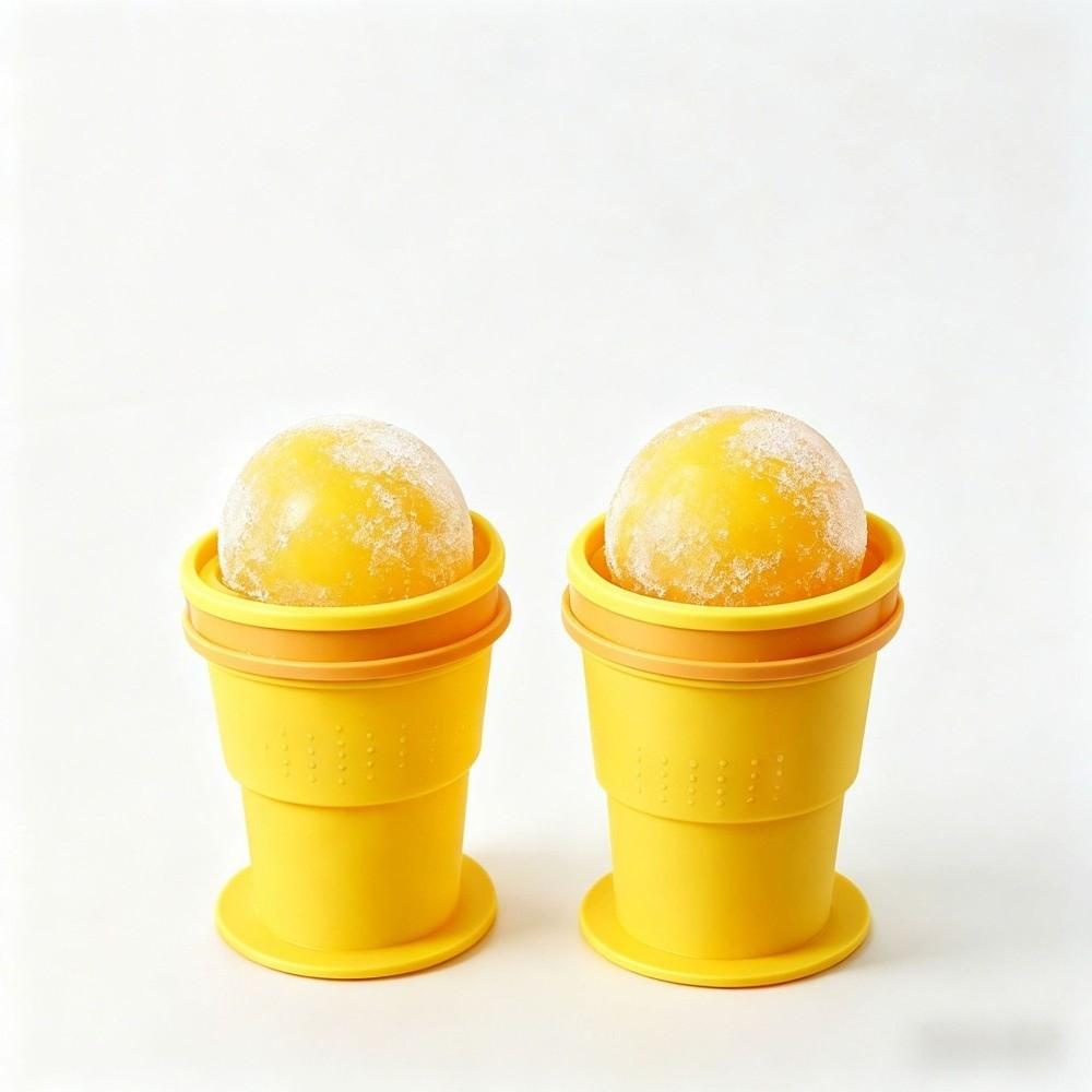 Leak-Proof Foldable Ice Ball Cup 2 In 1 Ice Cube Kettle Ice Maker & Drinking Cup  Summer Outdoor