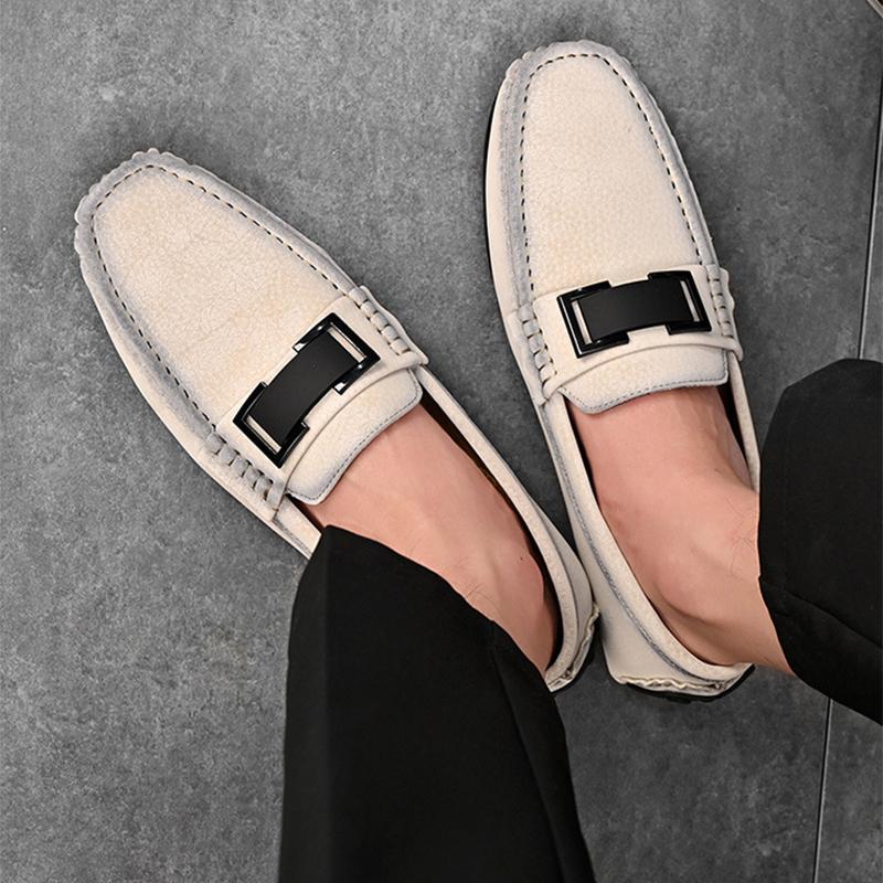 Spring and Summer Oversized Bean Shoes, Casual Men's Shoes, Lazy Driving Shoes, Fashionable and Breathable Shoes