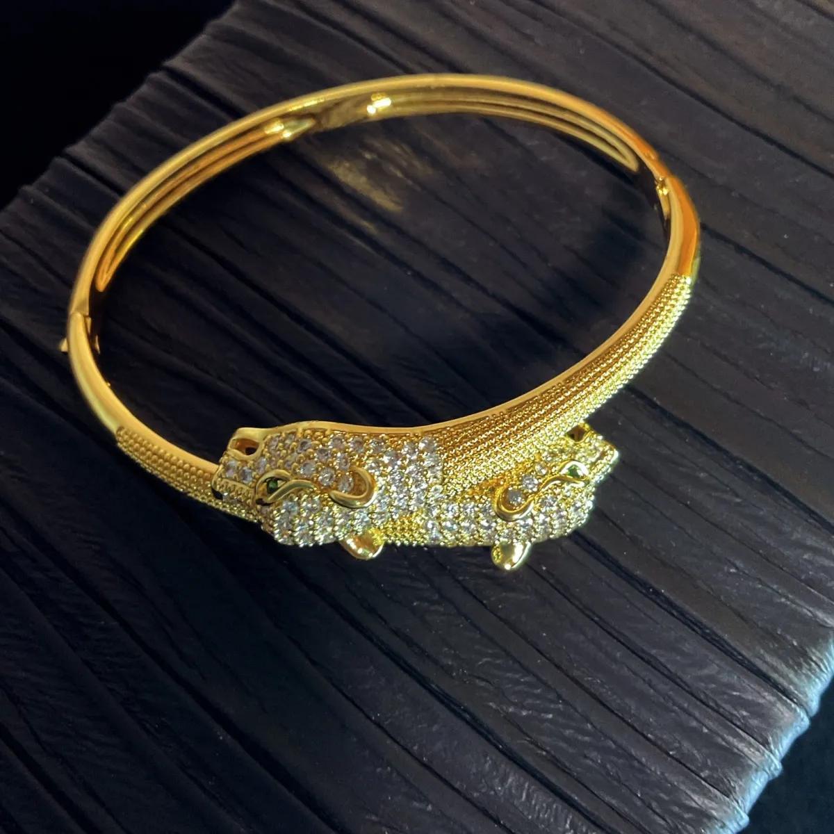 

Versatile Forest Sweet High-definition Micro-embellished Double Leopard Bracelet Bracelet one size(17-20cm)