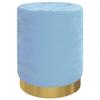 VidaXL Tabouret de rangement rond Bleu clair Velours 31 x 37 cm 340291