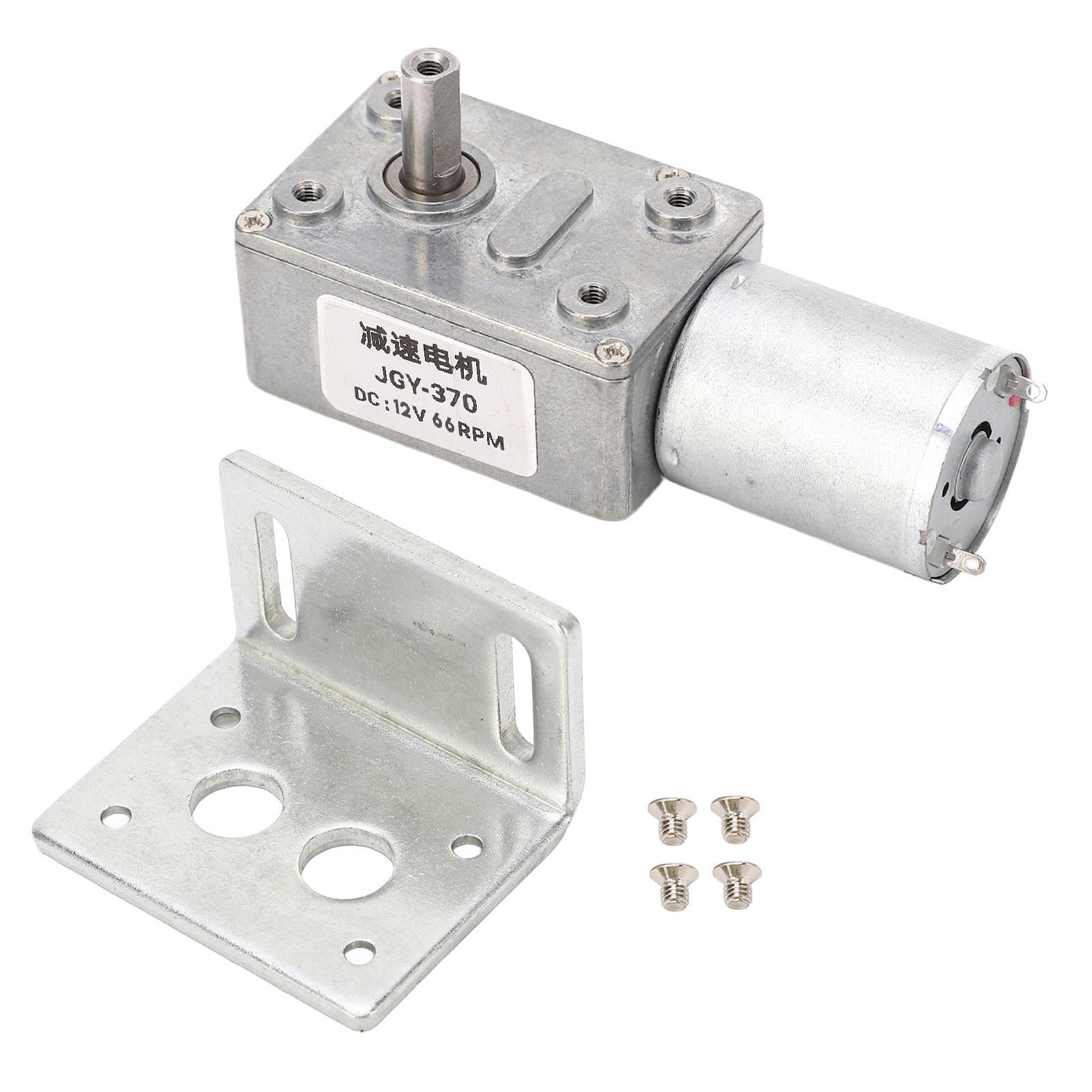 

DC Gear Motor Single Shaft CW CCW Self Locking Worm Reduction Motor with Base for Label Printer