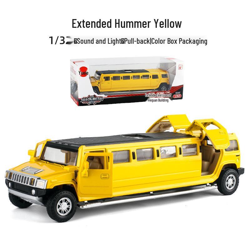 Cailexin Hummer H6 1:32 Six-Door Alloy Car Model with Sound & Light Pullback - 57135