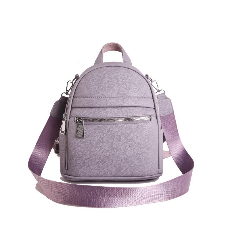 Schoolbag1011 Spring New Large Capacity Backpack Women's Backpack Versatile Solid Color Casual Trend Travel Bag Student Bag