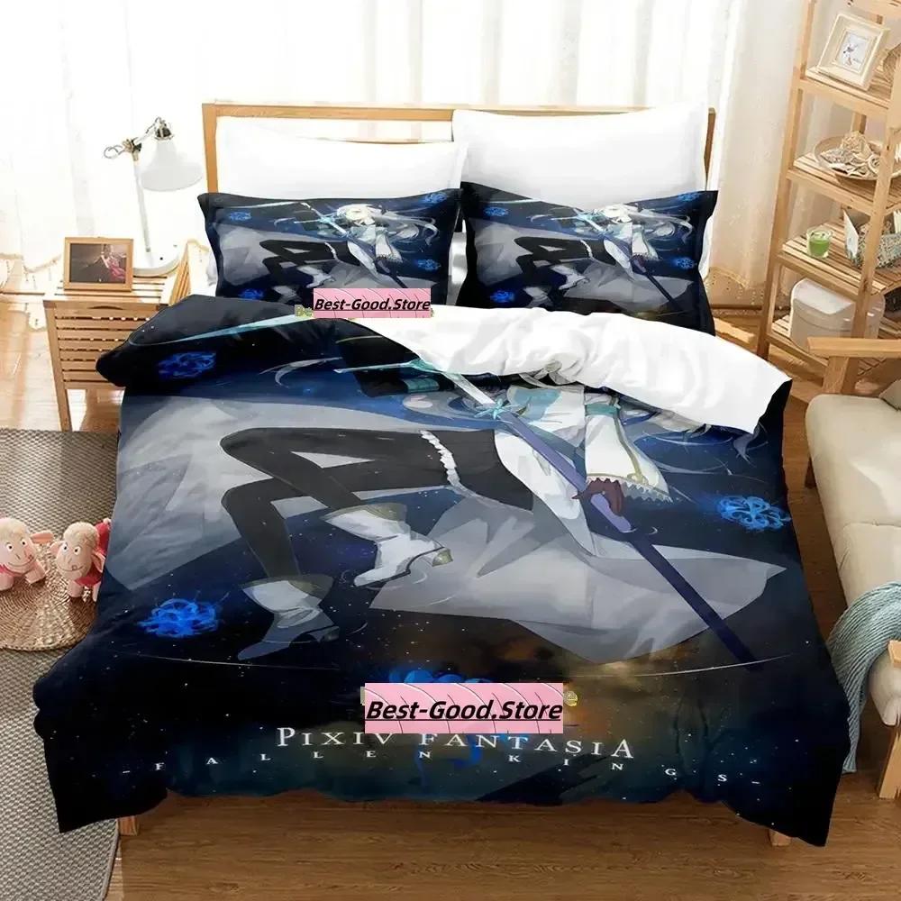 New Pixiv Fantasia T Bedding Set Single Twin Printed Bed Set With Pillowcase Bed Duvet Cover Single Double Queen Super King Size