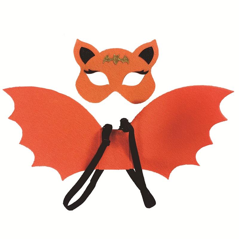 

Halloweencosplay Adjustable Bat Wings Costume Set For Different Ages M（Toddler） помаранчевий