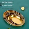 ZISIZ Stainless Steel Korean Style Divided Serving Tray