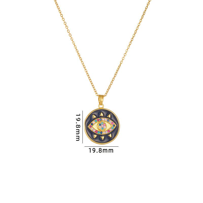 

Stainless Steel Chain Punk Zircon Evil Eye Pendant Necklace Jewelry for Women Men Gothic Evil Eye Jewelry Accessories Gifts