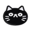 Black Cat and Fishbone Enamel Pins Minimalist Animals Brooches Lapel Badge Monochrome Design Jewelry Gift for Friends