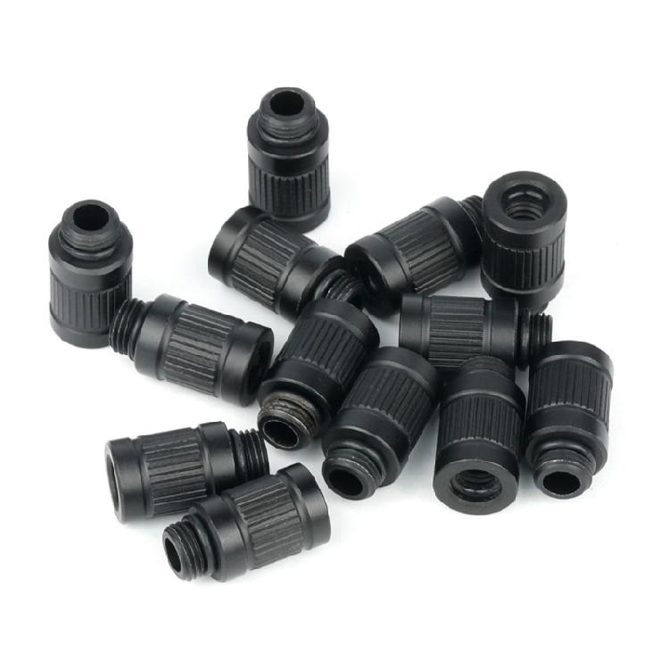 Conjunto de 5 Adaptadores para Bomba de Bicicleta de Estrada, Conversores FV/AV Espessos, Substituição em Liga de Alumínio, Acessórios para Bomba de Bicicleta