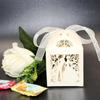 50 Piezas / Paquete Caja y Bolsas de Lujo para Recuerdos de Boda Dulces Pastel Caramelo Regalo Favores Cajas para Boda Baby Shower Cumpleaños