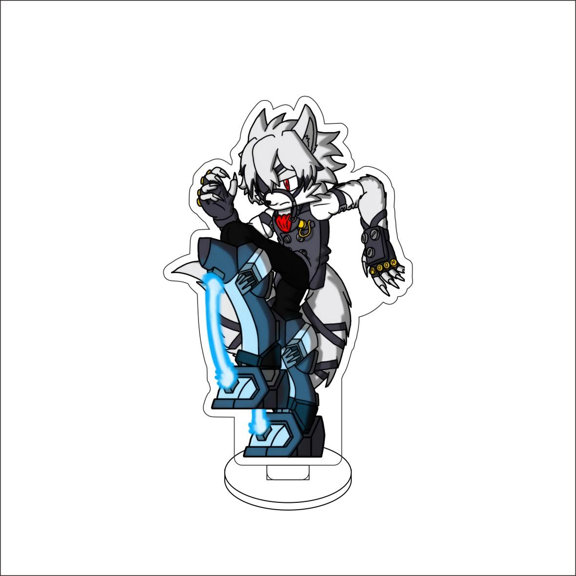 

10CM Anime Zenless Zone Zero Figure Stand Model Von Lycaon Cute Desk Decor Standing Sign Gifts 10CM