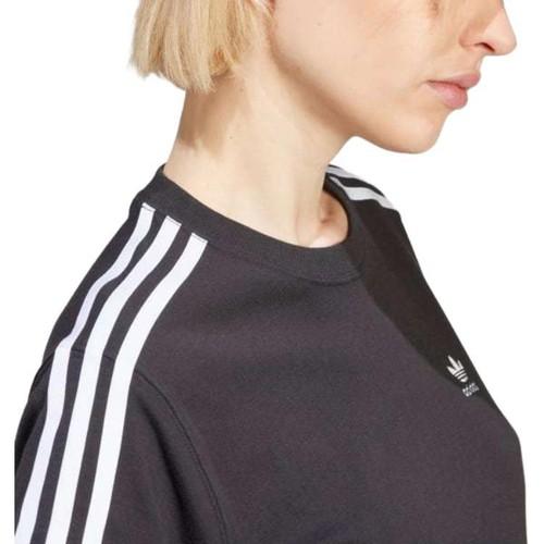 adidas Originals striped crew neck pullover short-sleeve T-shirt, women's, black