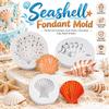 3PCS Heat Resistant Seashell Fondant Mold Food Grade Silicone Silicone Baking Mold  Resin Crafting