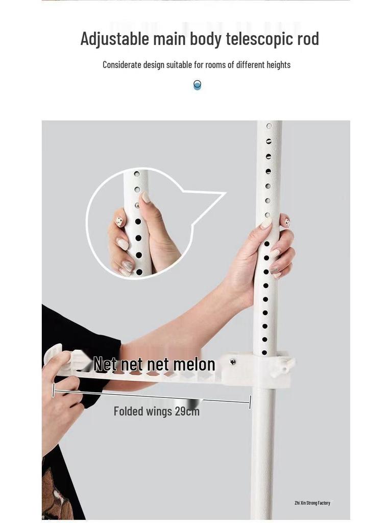 Freestanding Heavy-Duty Clothes Rack for Balcony, Bathroom, or Bedroom (No Drilling Required)
