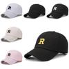 Embroidery R Letter Baseball Hat Adjustable Sun Protection Breathable Gifts
